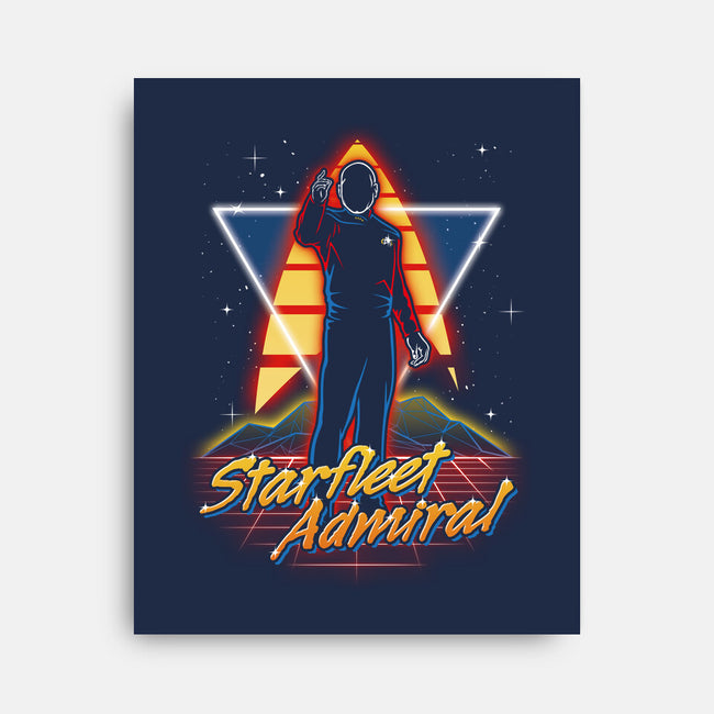 Retro Starfleet Admiral-none stretched canvas-Olipop