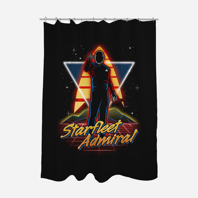 Retro Starfleet Admiral-none polyester shower curtain-Olipop