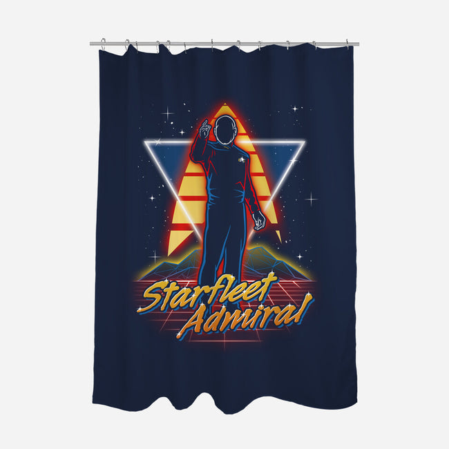 Retro Starfleet Admiral-none polyester shower curtain-Olipop