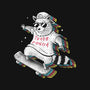 Rainbow Trash Panda-womens fitted tee-eduely