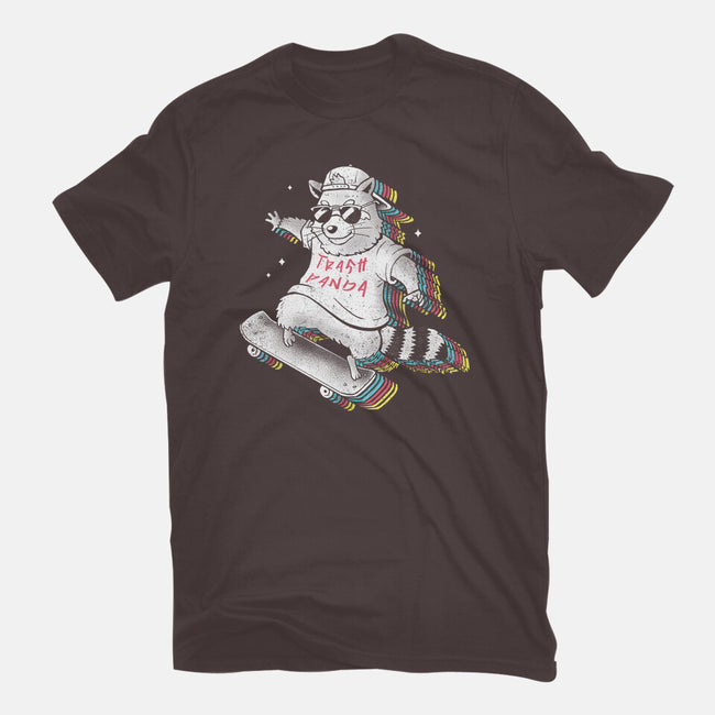 Rainbow Trash Panda-womens basic tee-eduely