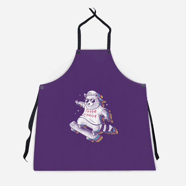 Rainbow Trash Panda-unisex kitchen apron-eduely