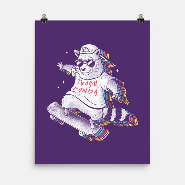 Rainbow Trash Panda-none matte poster-eduely