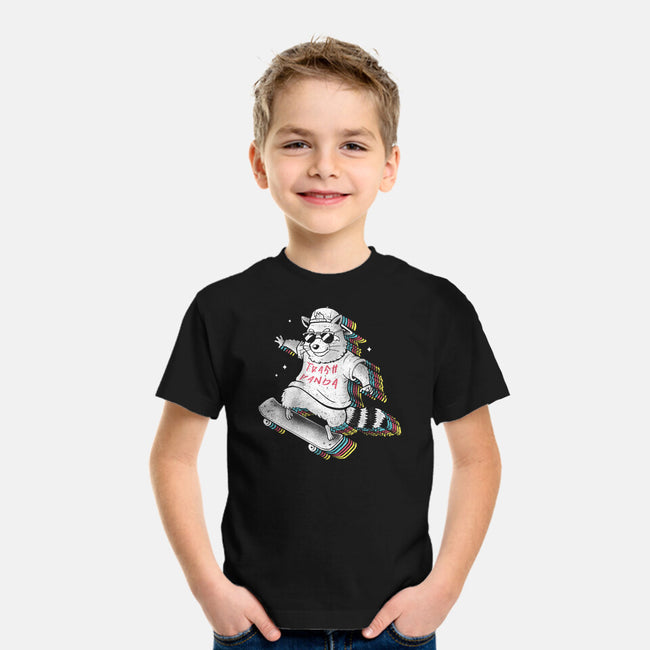 Rainbow Trash Panda-youth basic tee-eduely