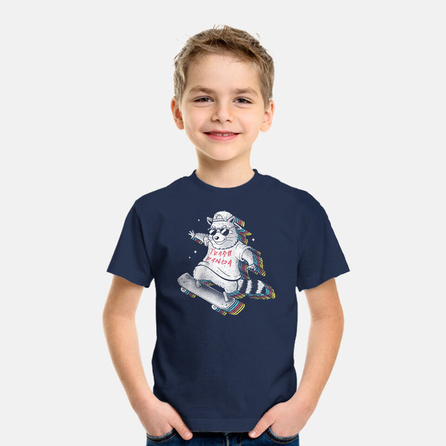 Rainbow Trash Panda-youth basic tee-eduely