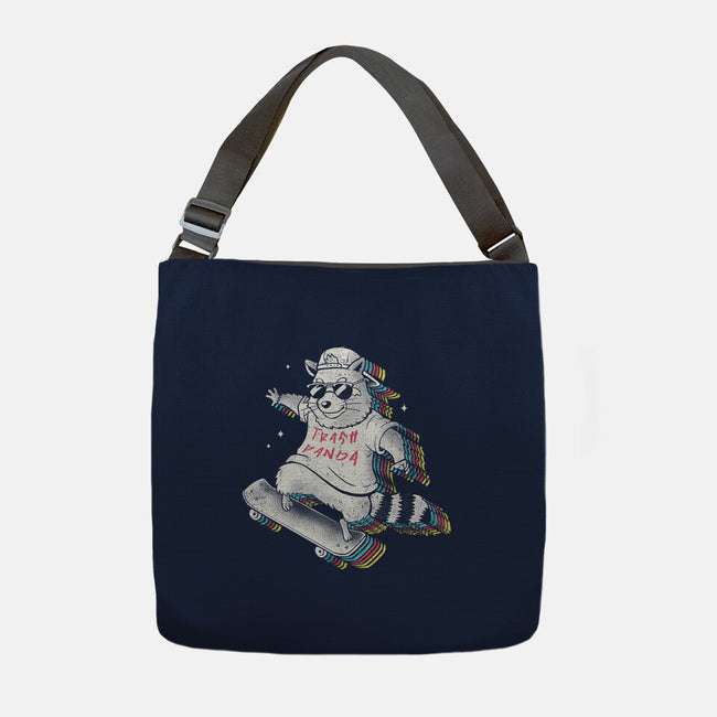 Rainbow Trash Panda-none adjustable tote-eduely