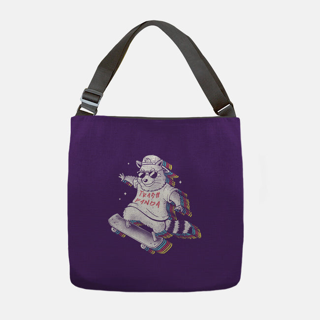 Rainbow Trash Panda-none adjustable tote-eduely