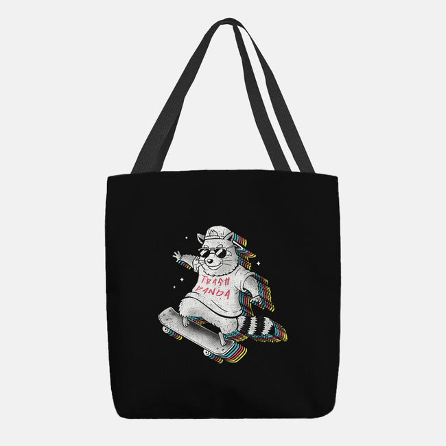 Rainbow Trash Panda-none basic tote-eduely