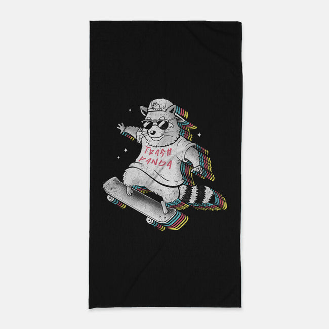 Rainbow Trash Panda-none beach towel-eduely