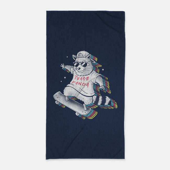 Rainbow Trash Panda-none beach towel-eduely