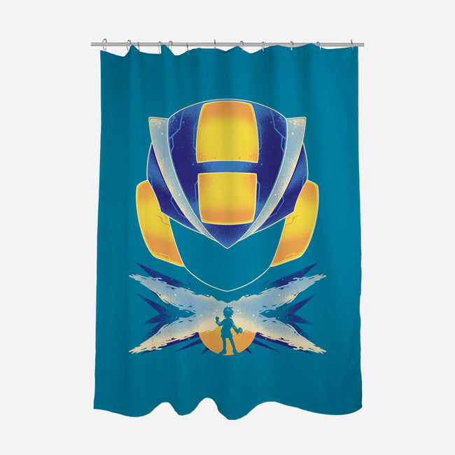 Rockman EXE-none polyester shower curtain-RamenBoy