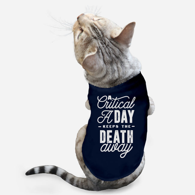 A Critical A Day-cat basic pet tank-ShirtGoblin