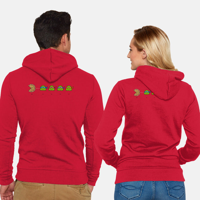 PAC-Pizza-unisex zip-up sweatshirt-krisren28