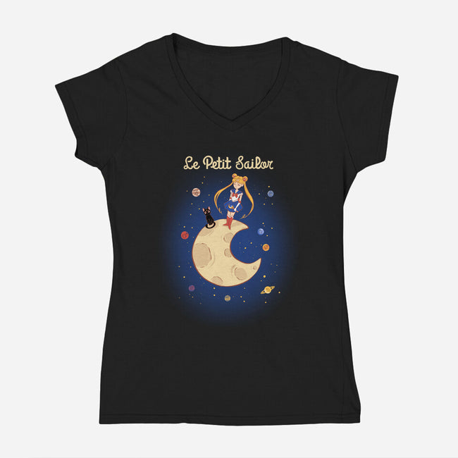 Le Petit Sailor-womens v-neck tee-ricolaa