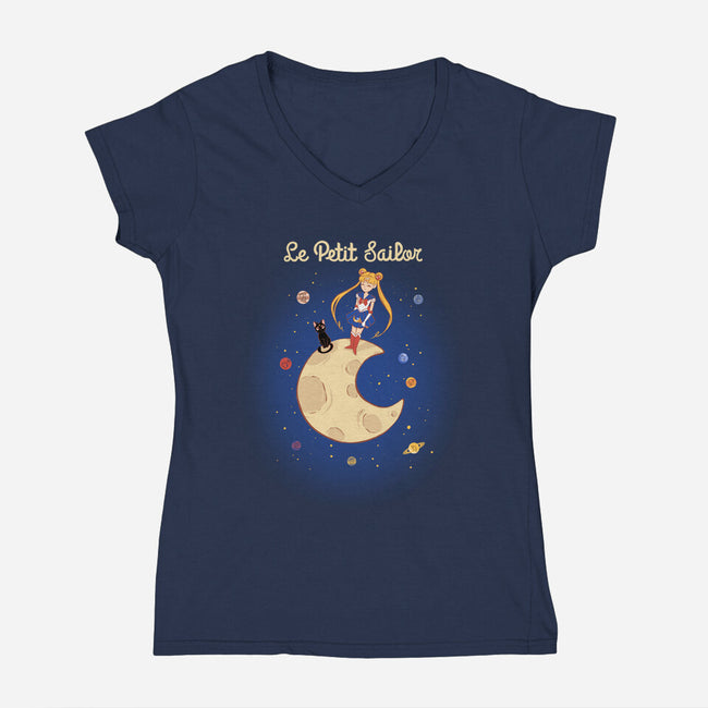 Le Petit Sailor-womens v-neck tee-ricolaa