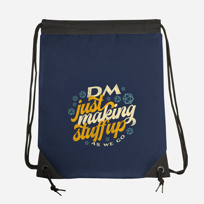 DM Making Stuff Up-none drawstring bag-ShirtGoblin