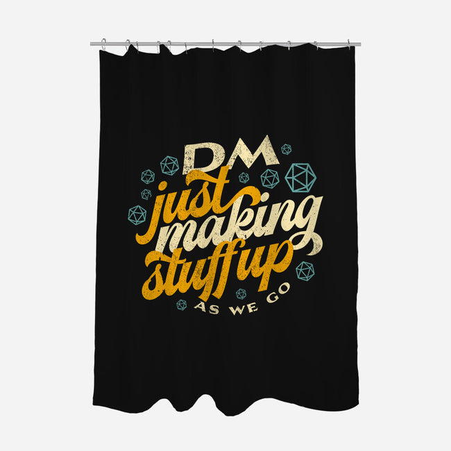 DM Making Stuff Up-none polyester shower curtain-ShirtGoblin