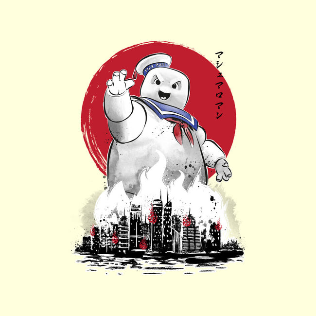 Marshmallow Man Sumi-E-none removable cover w insert throw pillow-DrMonekers