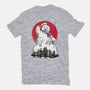 Marshmallow Man Sumi-E-womens fitted tee-DrMonekers
