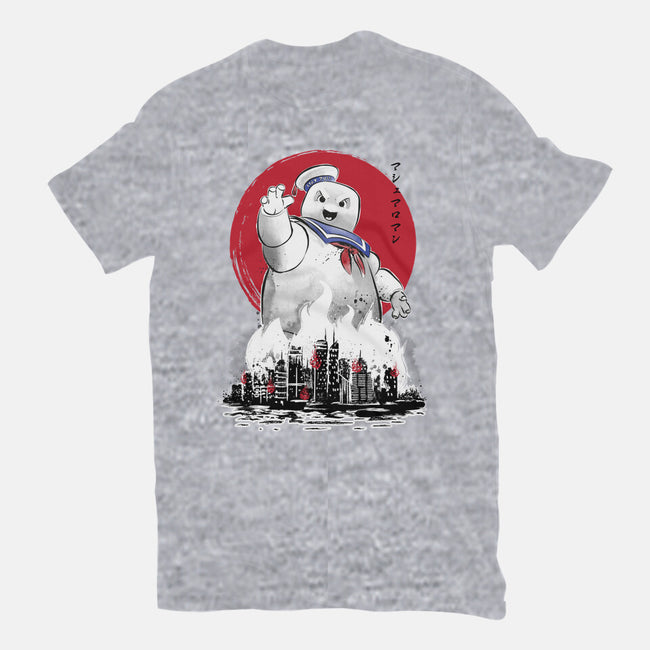 Marshmallow Man Sumi-E-womens basic tee-DrMonekers