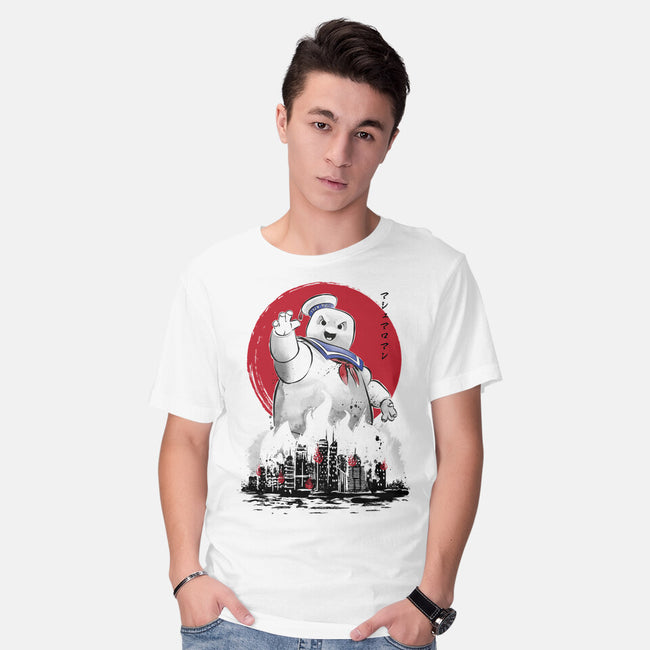 Marshmallow Man Sumi-E-mens basic tee-DrMonekers