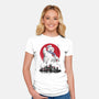 Marshmallow Man Sumi-E-womens fitted tee-DrMonekers