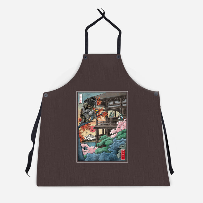 Trophy Hunter In Japan-unisex kitchen apron-DrMonekers