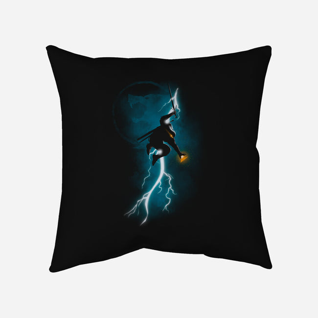 The White Wolf Returns-none removable cover w insert throw pillow-Getsousa!