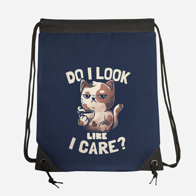 Do I Look Like I Care-none drawstring bag-eduely