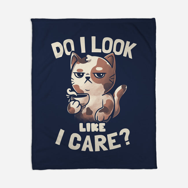 Do I Look Like I Care-none fleece blanket-eduely