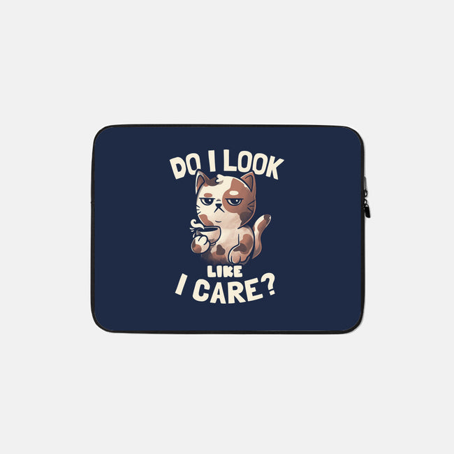 Do I Look Like I Care-none zippered laptop sleeve-eduely