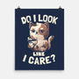 Do I Look Like I Care-none matte poster-eduely