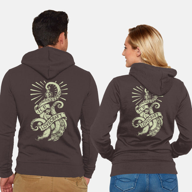 H.P. Lovecraft-unisex zip-up sweatshirt-Paul Hmus