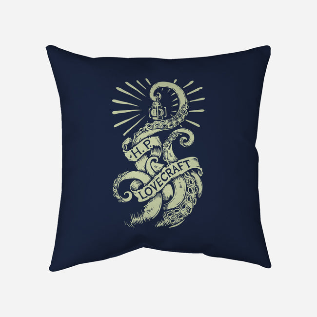 H.P. Lovecraft-none removable cover throw pillow-Paul Hmus