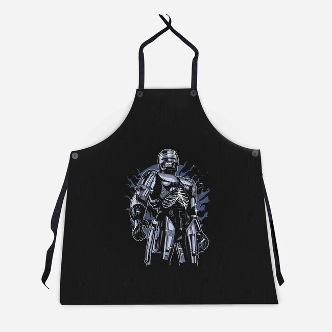 RoboSkull-unisex kitchen apron-ElMattew