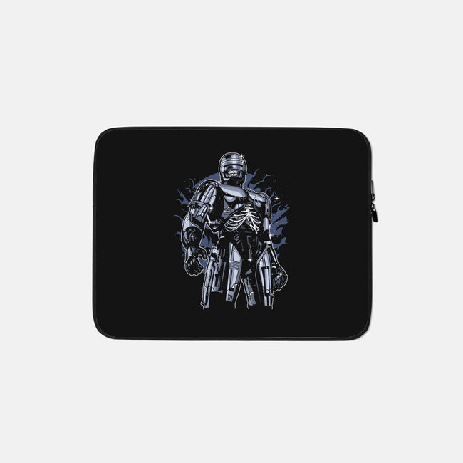 RoboSkull-none zippered laptop sleeve-ElMattew