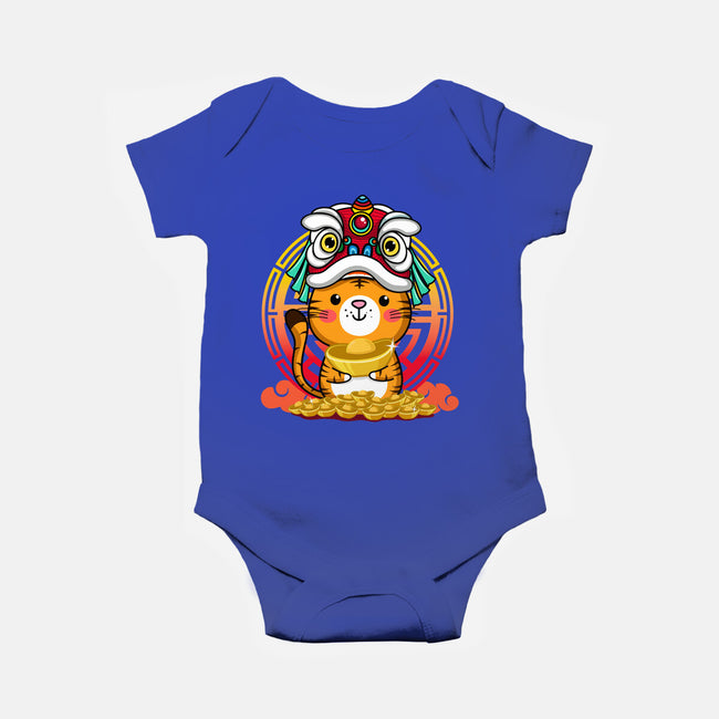 The Golden Tiger-baby basic onesie-krisren28