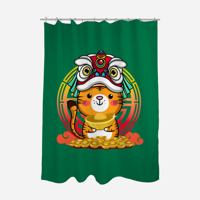 The Golden Tiger-none polyester shower curtain-krisren28