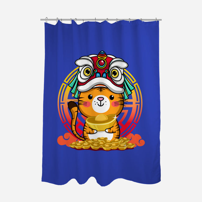 The Golden Tiger-none polyester shower curtain-krisren28
