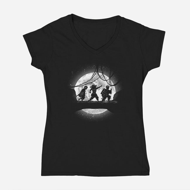 Moonlight Slayer-womens v-neck tee-fanfreak1