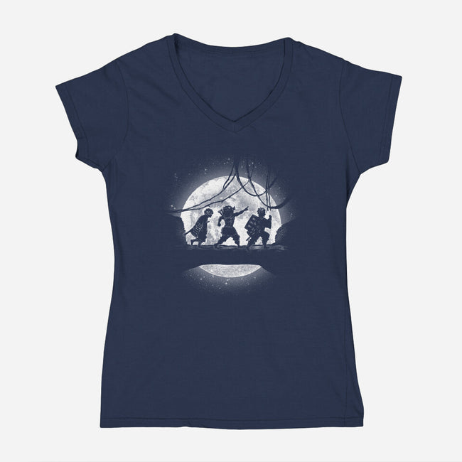 Moonlight Slayer-womens v-neck tee-fanfreak1