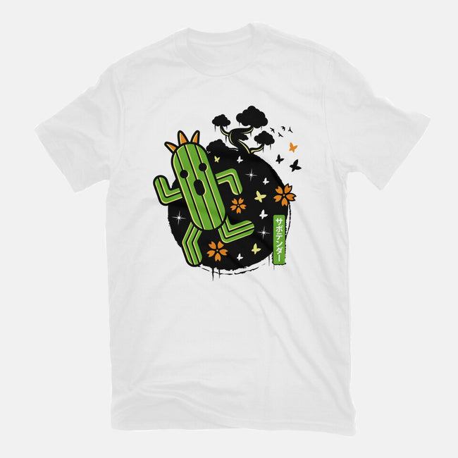 Cactilio Japanese Landscape-womens fitted tee-Logozaste