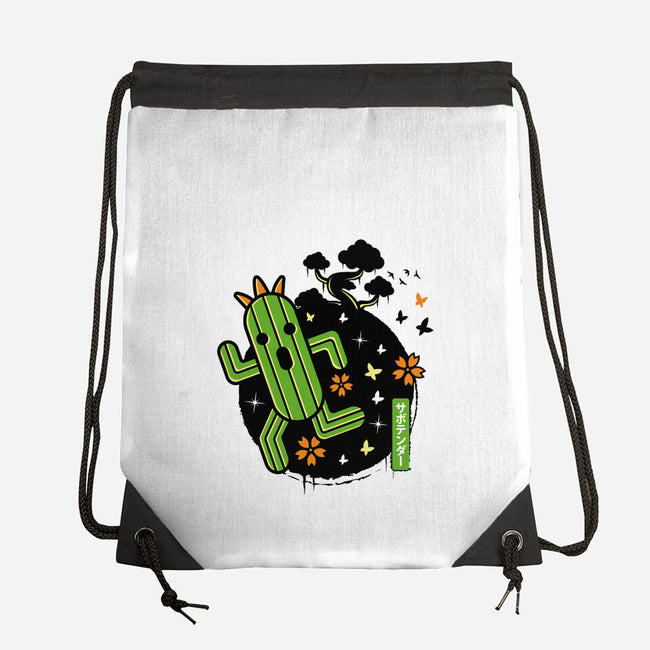 Cactilio Japanese Landscape-none drawstring bag-Logozaste