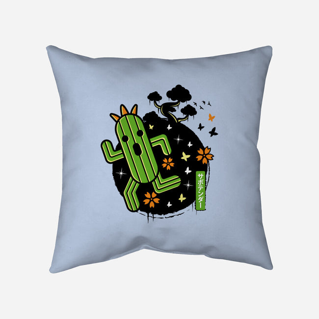 Cactilio Japanese Landscape-none removable cover w insert throw pillow-Logozaste