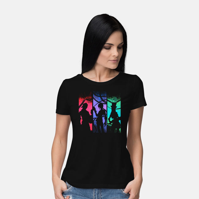 Fighting Girls-womens basic tee-fanfabio