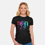 Fighting Girls-womens fitted tee-fanfabio