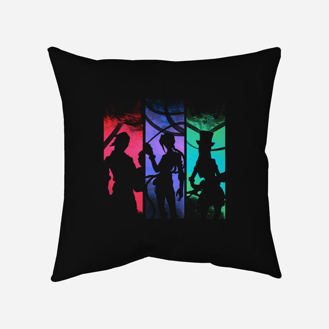 Fighting Girls-none removable cover throw pillow-fanfabio