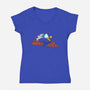 Donut Lover-womens v-neck tee-jasesa