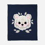 Polar Bear Of Leaves-none fleece blanket-NemiMakeit