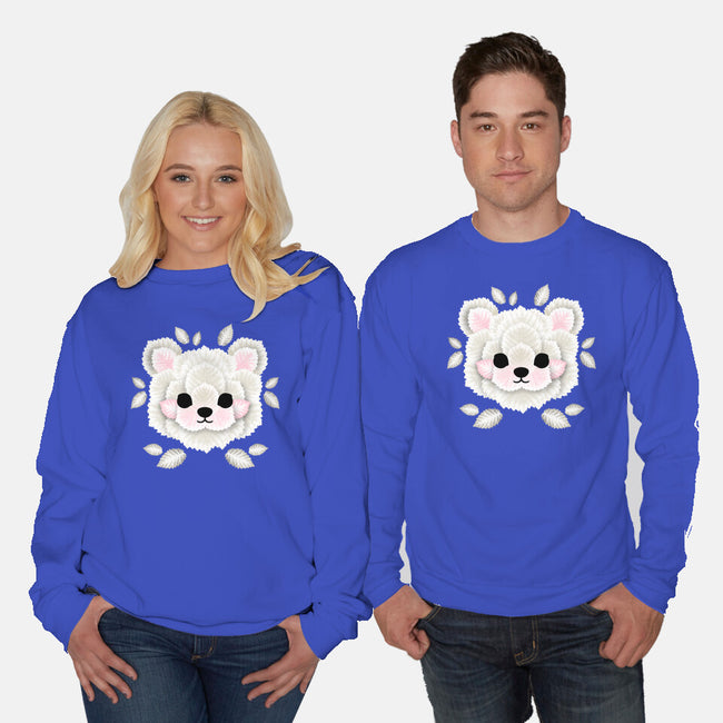 Polar Bear Of Leaves-unisex crew neck sweatshirt-NemiMakeit
